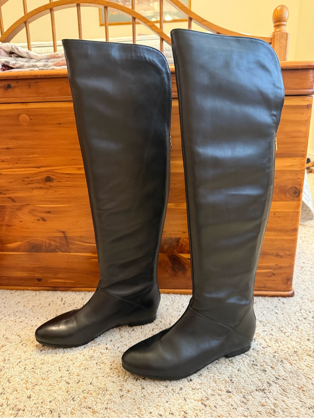 Ted Baker Francki Black Women's Tall Riding Boots - Leather Knee-High Boots